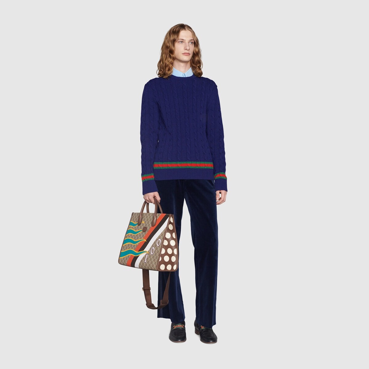 Medium tote with geometric print - 5