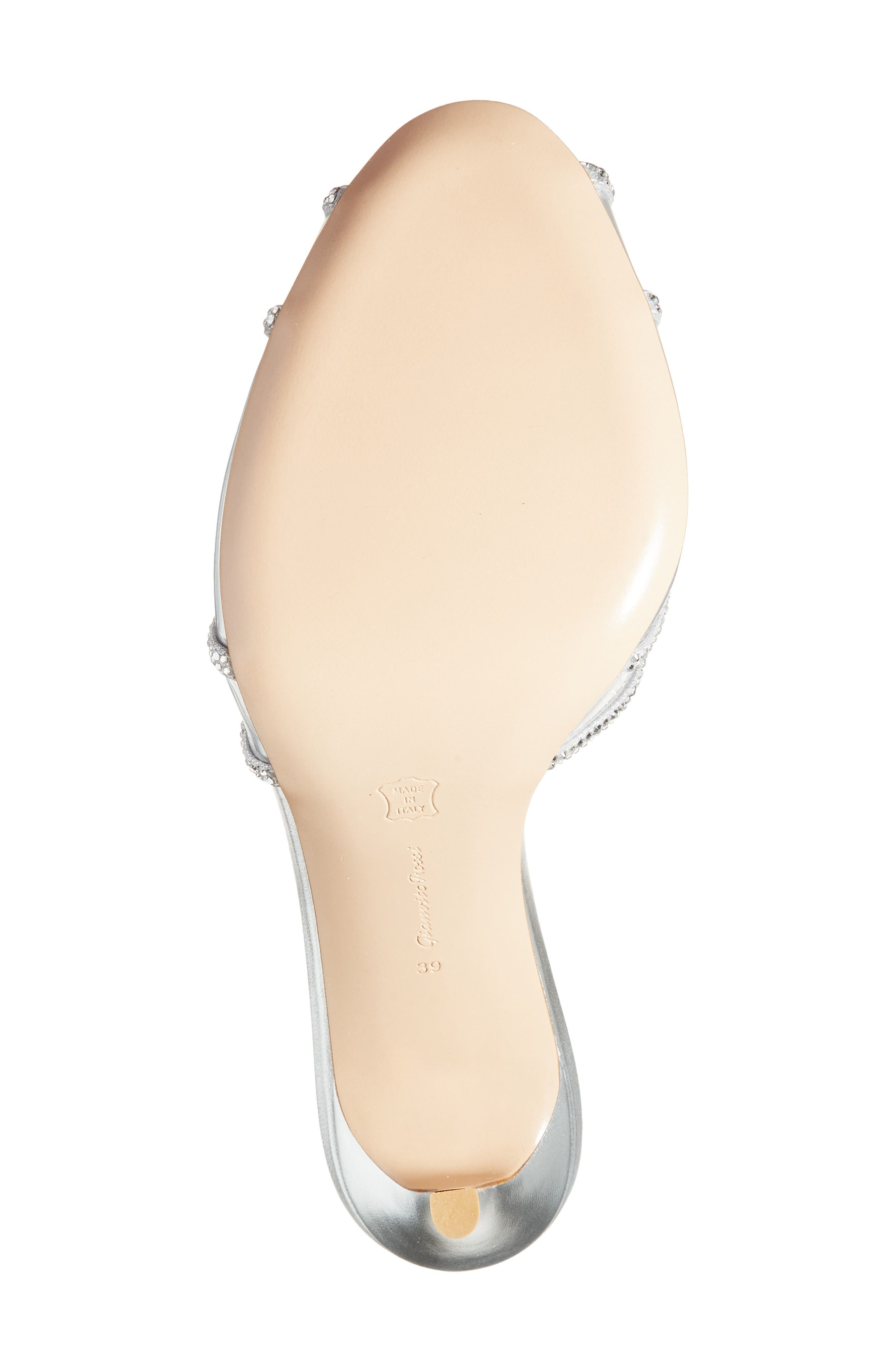 Gianvito Rossi Crystal Sandal in Silver Trasp Silver at Nordstrom - 6