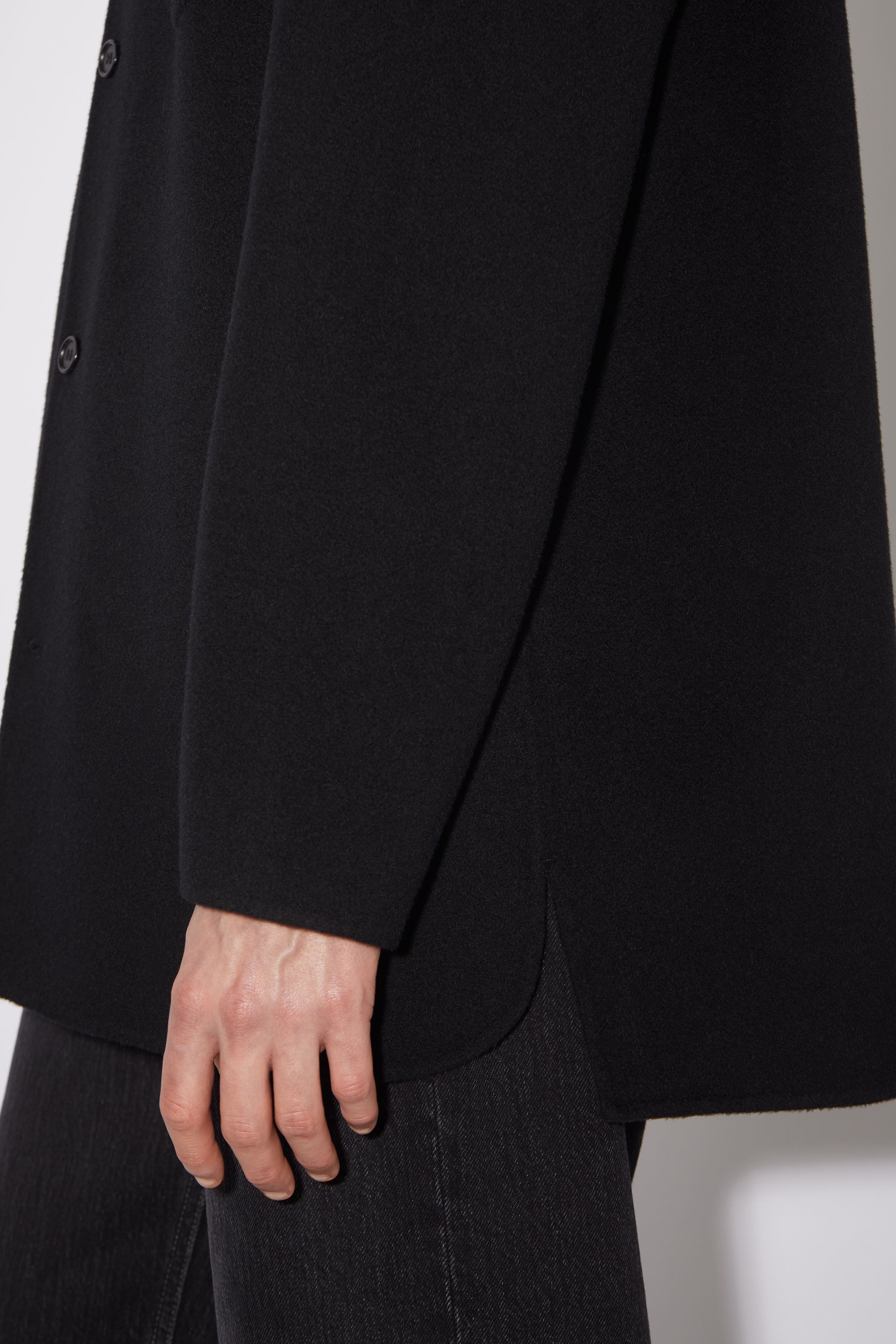 Wool shirt jacket - Black - 6