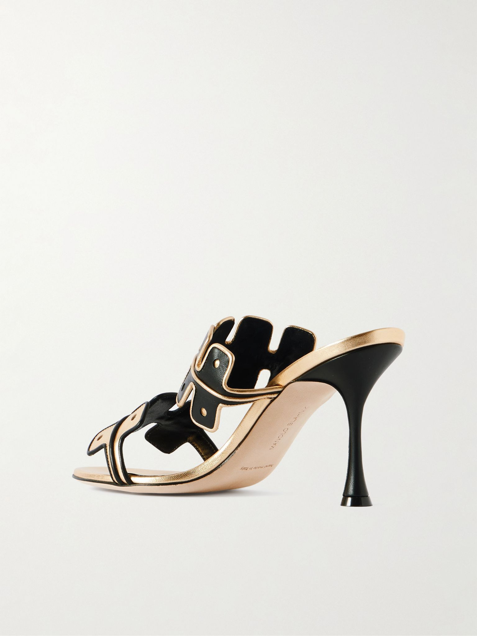 Aplinanu 90 two-tone leather sandals Gold - 3