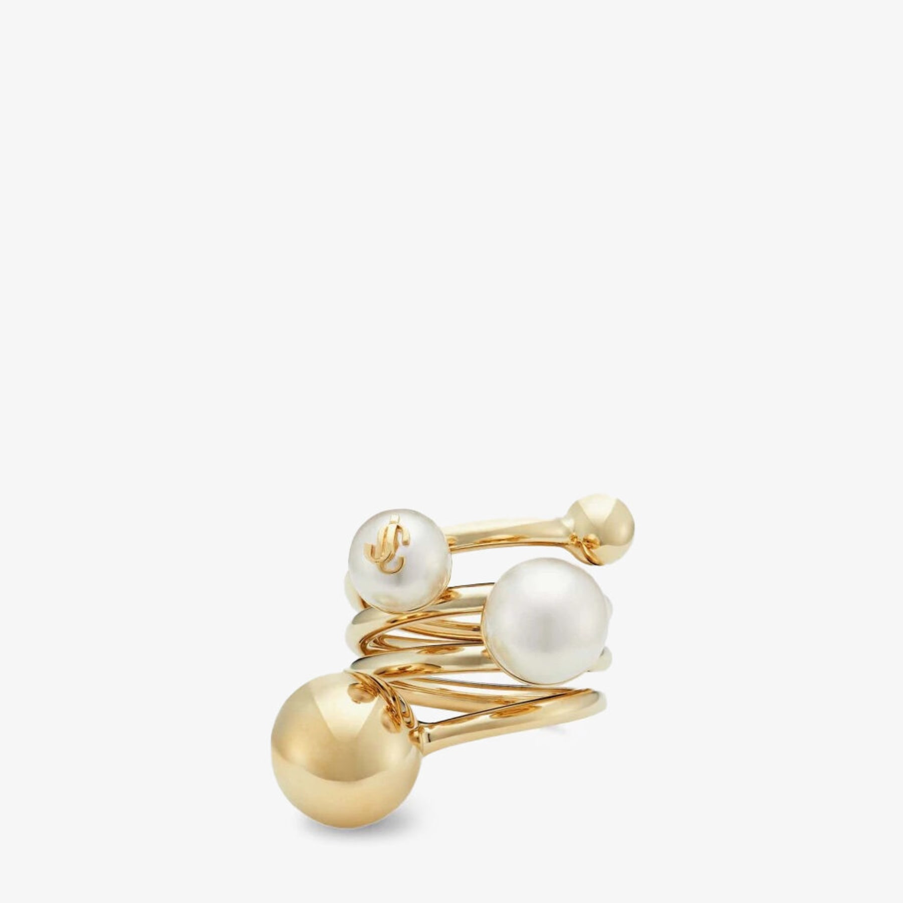 JC Multi Pearl Ring
Gold-Finish Metal Ring with Pearls - 2