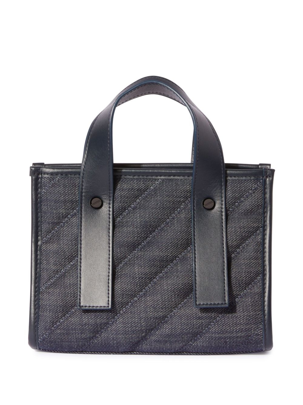 quilted denim tote bag - 3