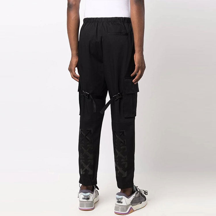 Off-White Arrow Cotton Cargo Pant 'Black' OMCF004F21FAB0011010 - 4