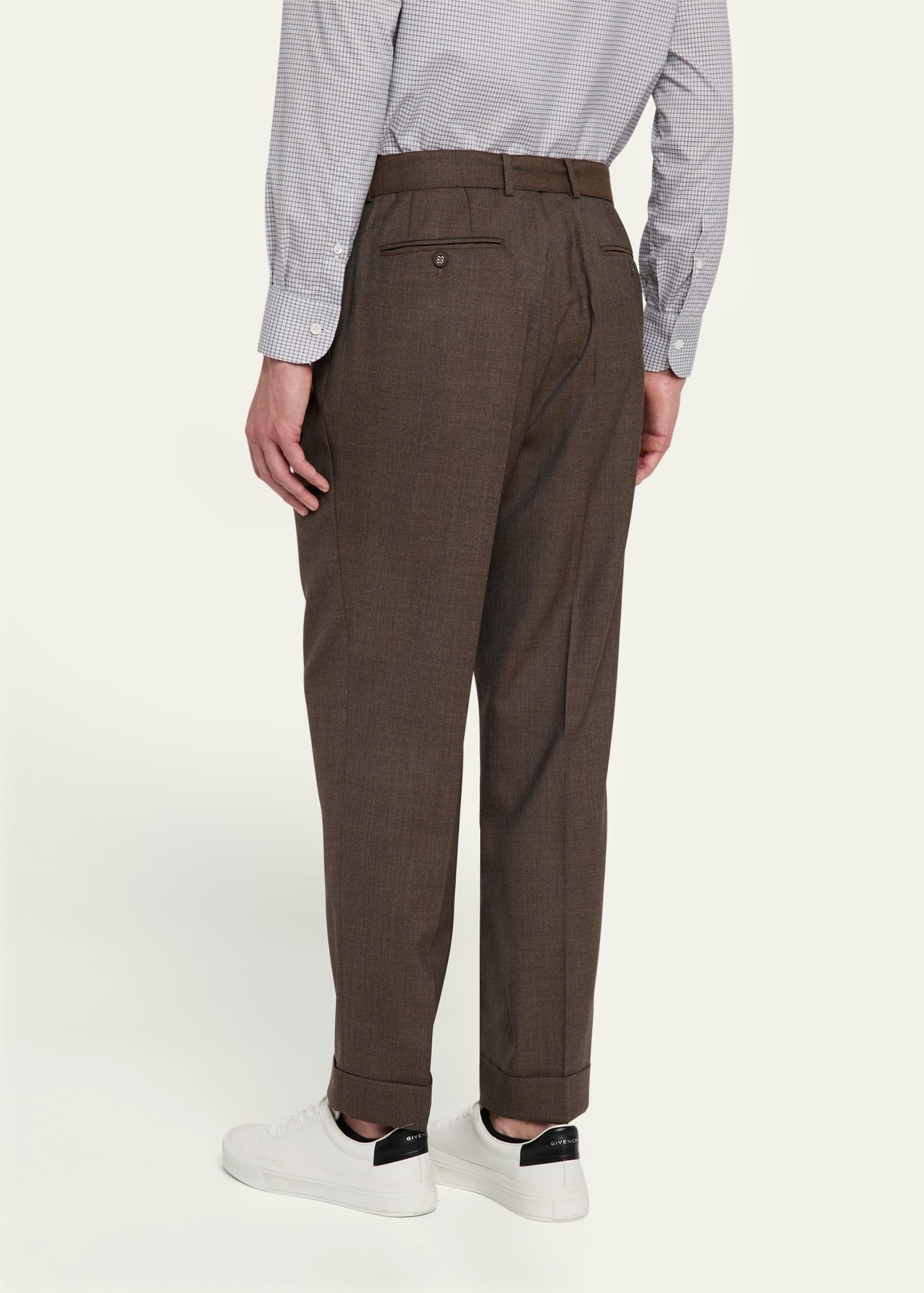 Men's Hugo Pleated Fresco Wool Pants - 3
