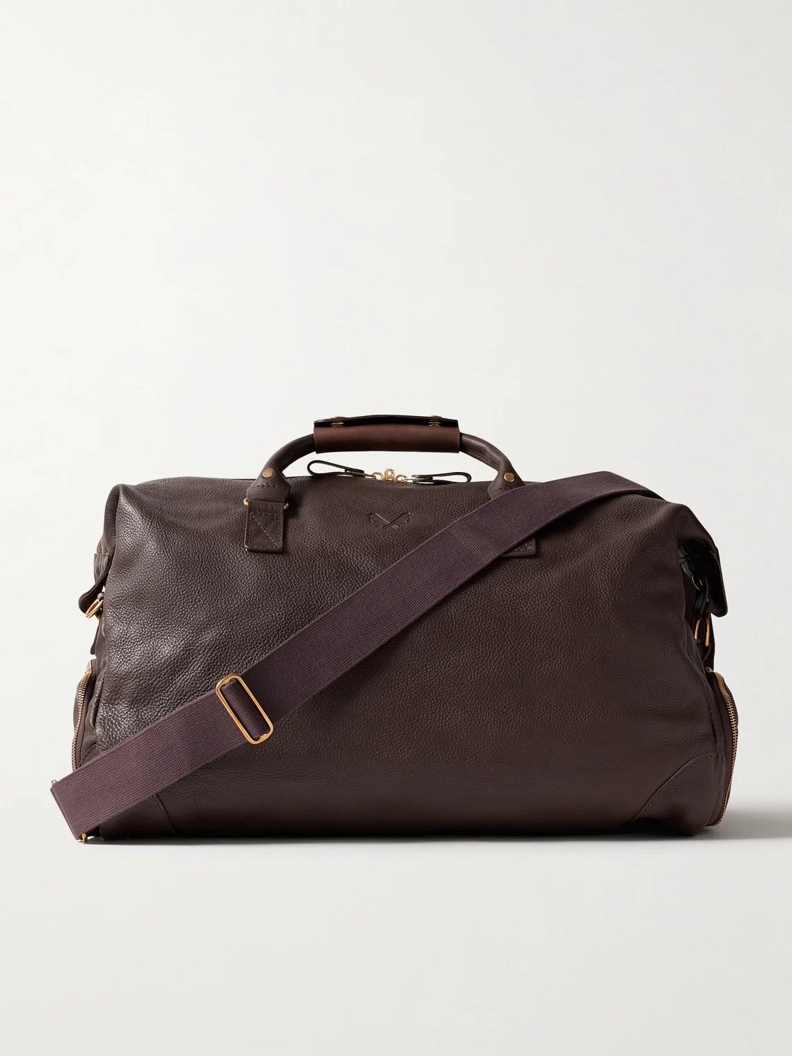 Logo-Debossed Full-Grain Leather Weekend Bag - 1