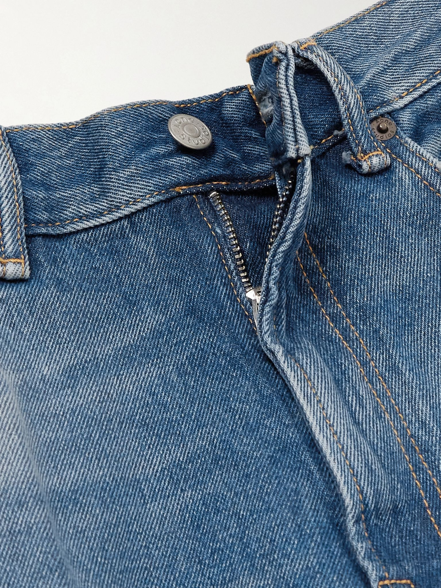 High-rise wide-leg organic jeans Blue - 5