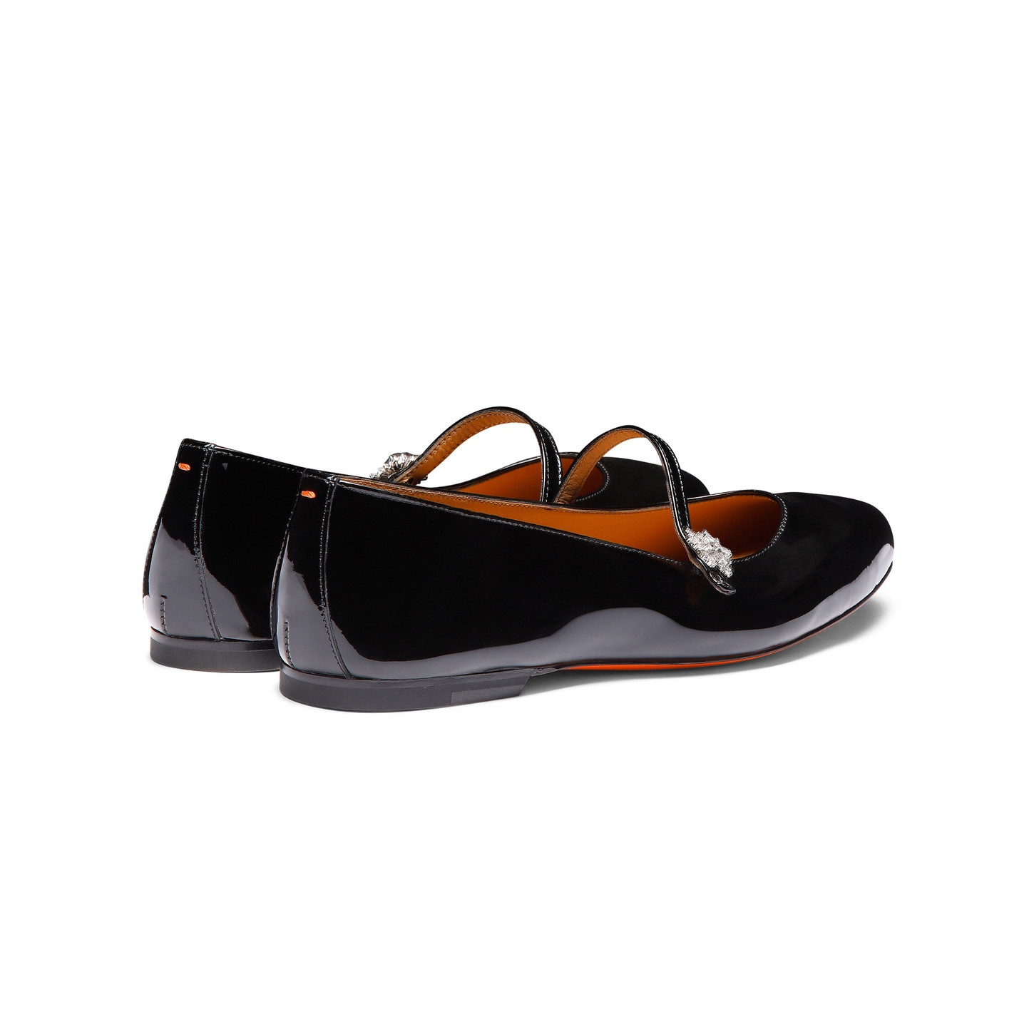 Women's black patent leather ballet flat - 4