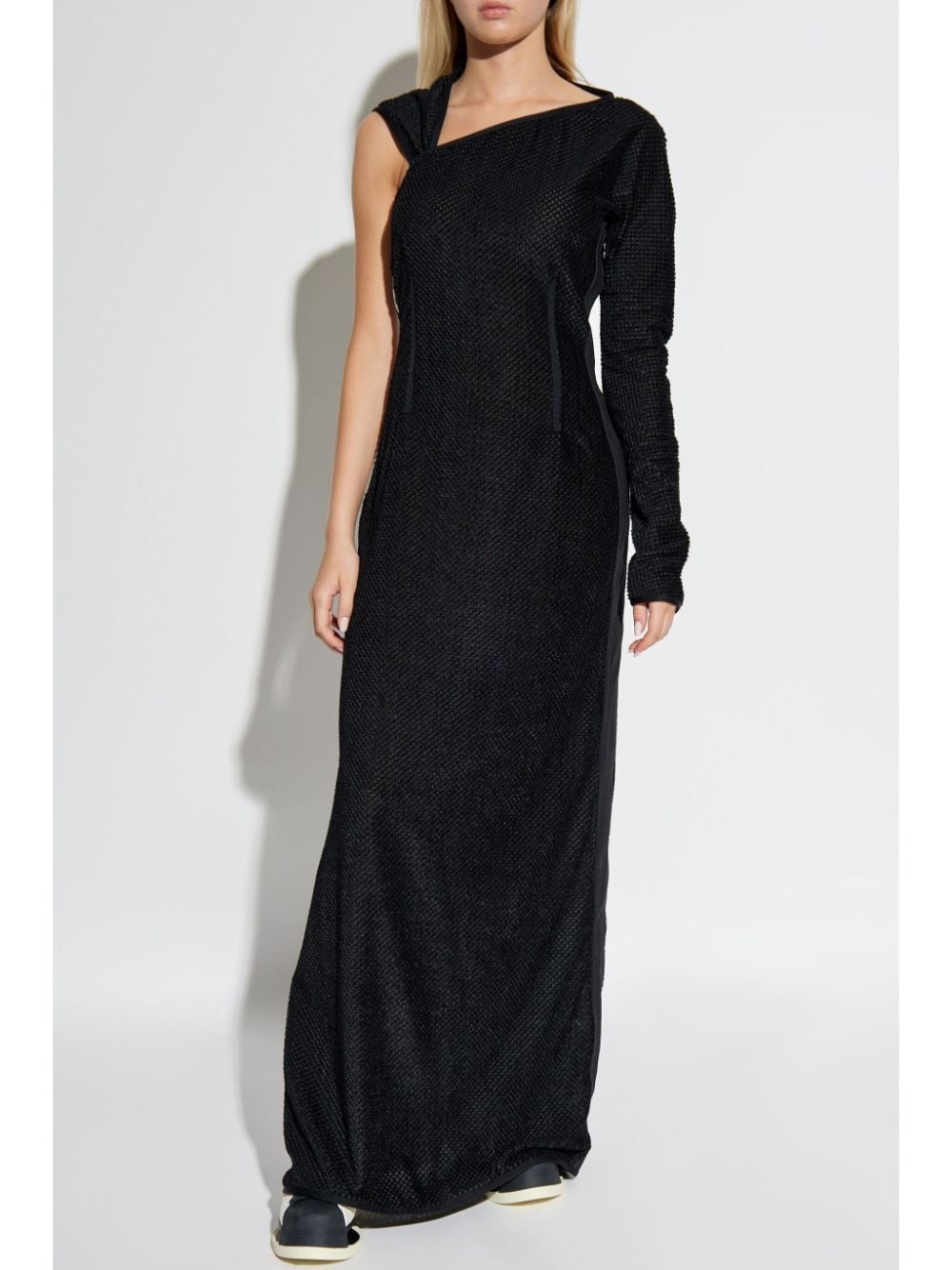 stripe-detailing one-shoulder maxi dress - 3