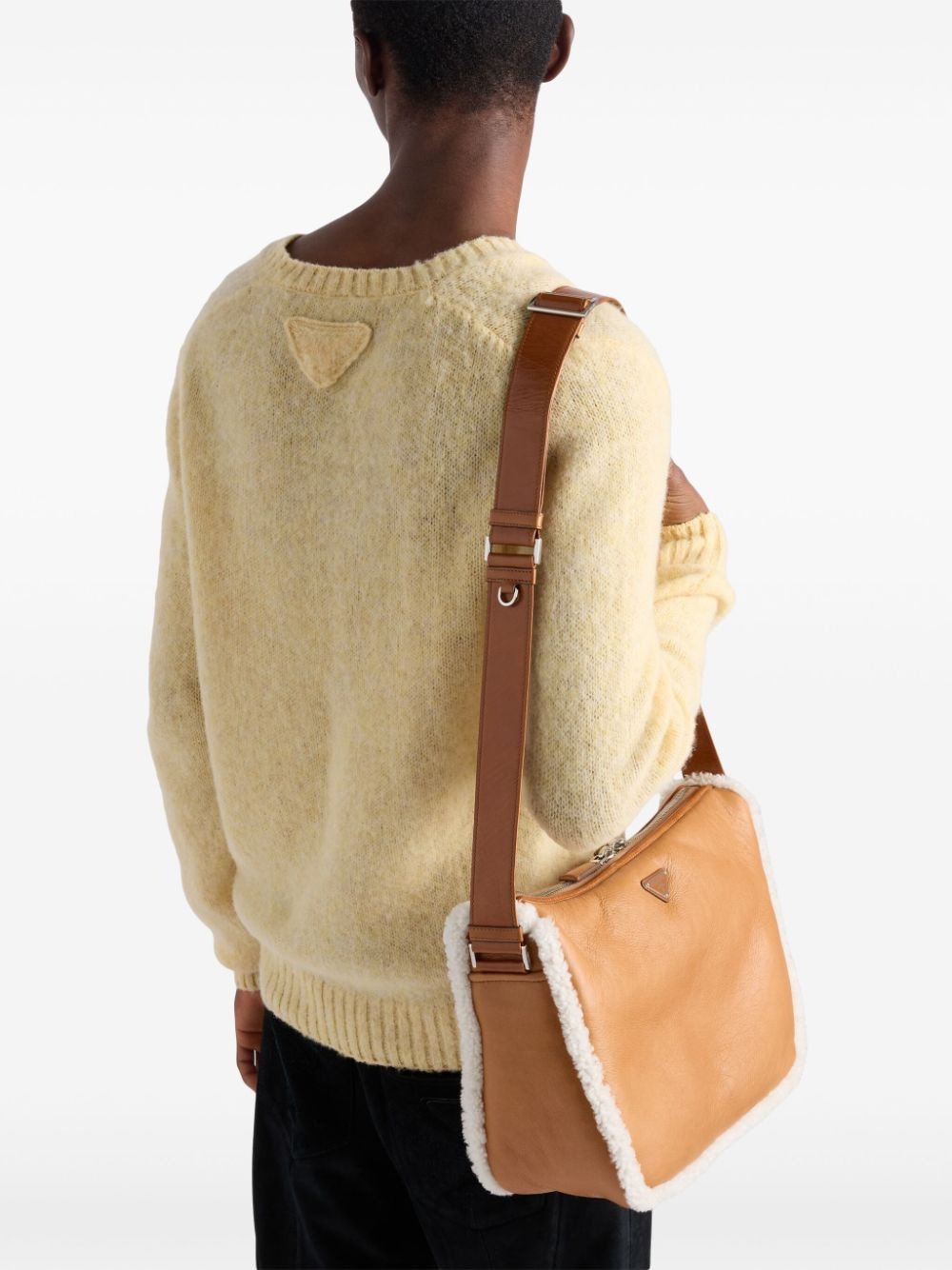 shearling shoulder bag - 3