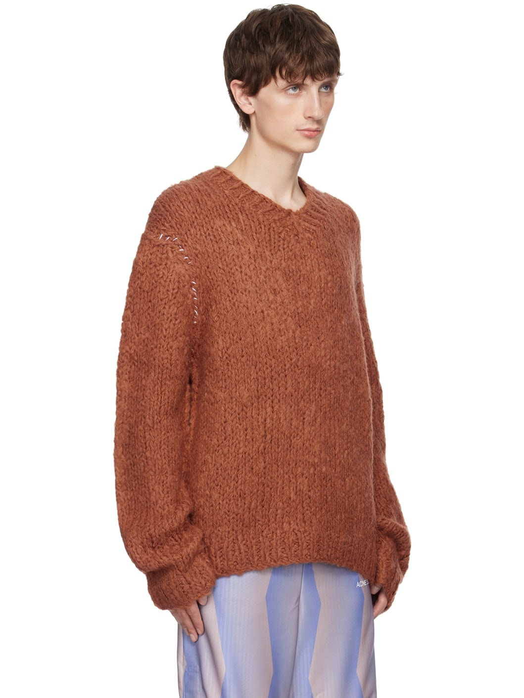 Brown Hand-Knit Sweater - 2