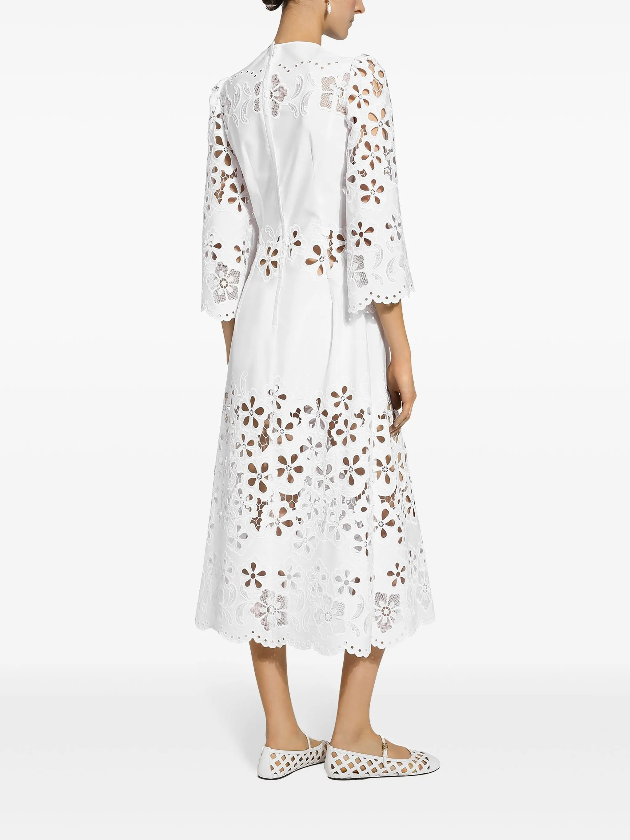 cut-out stretch-cotton midi dress - 4