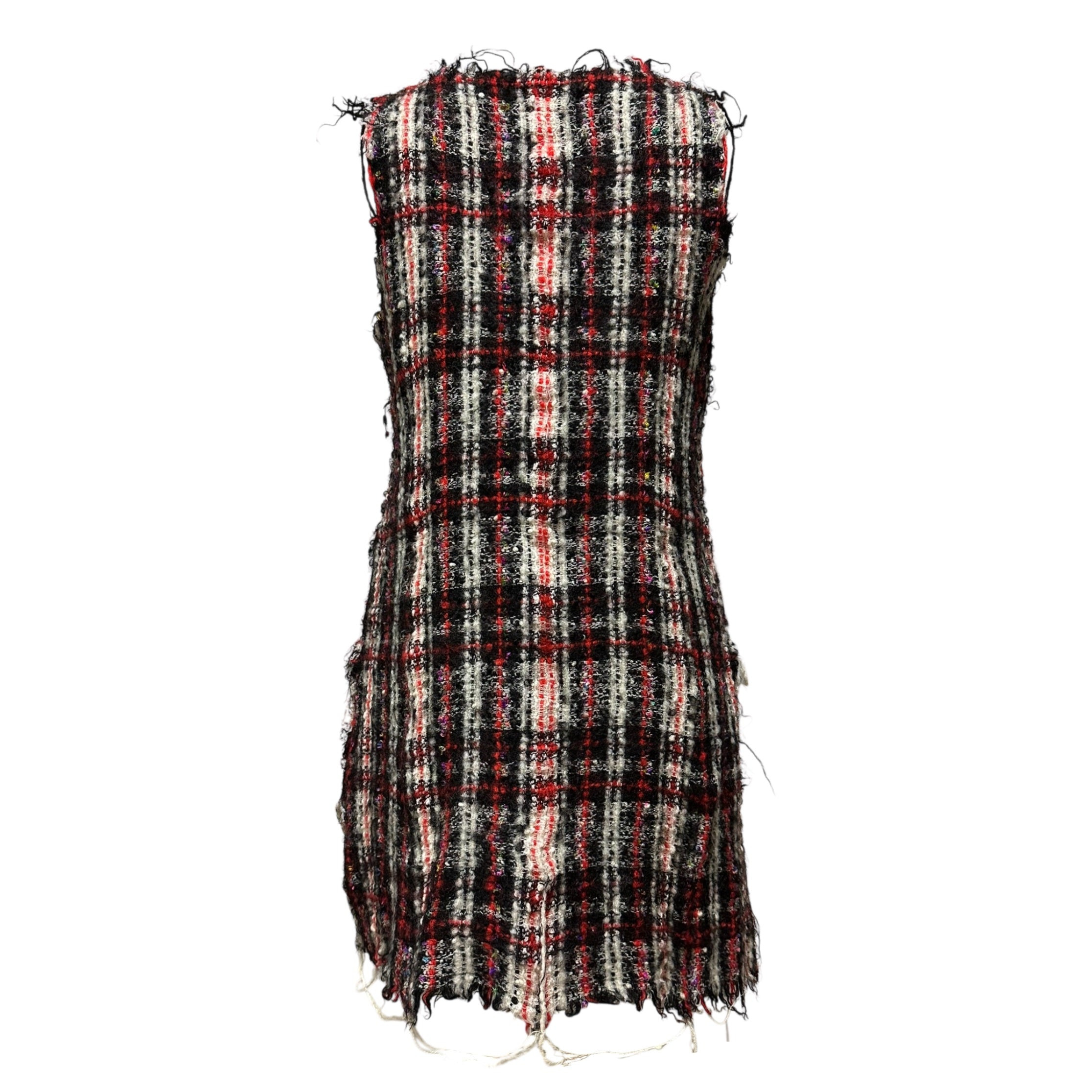 JUNYA WATANABE MAN - JUNYA WATANABE MAN Distressed Tweed Mini Dress - 2