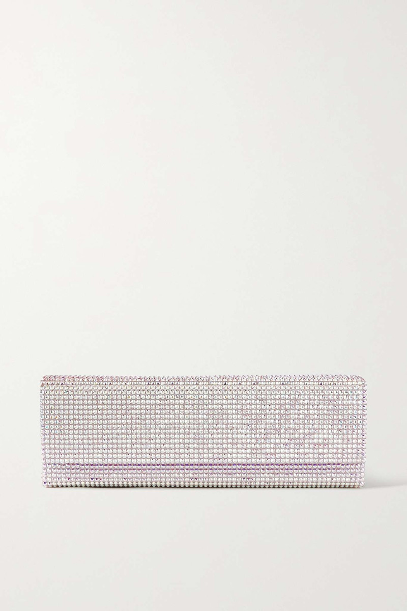 Amini Paloma crystal-embellished satin clutch - 1