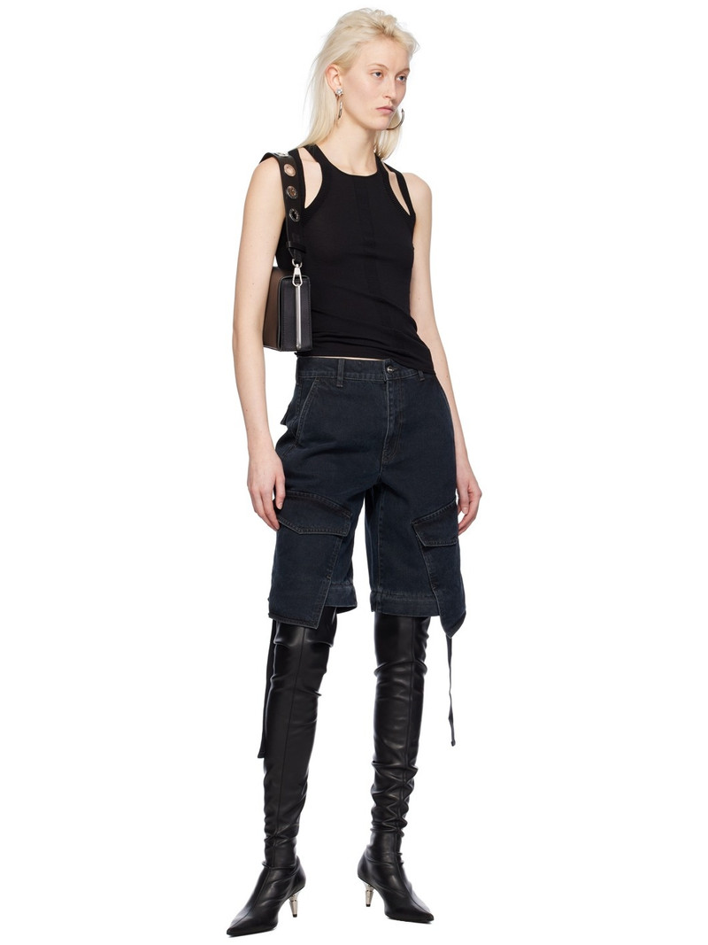 Dion Lee Black Sculpt Muscle Tank Top outlook