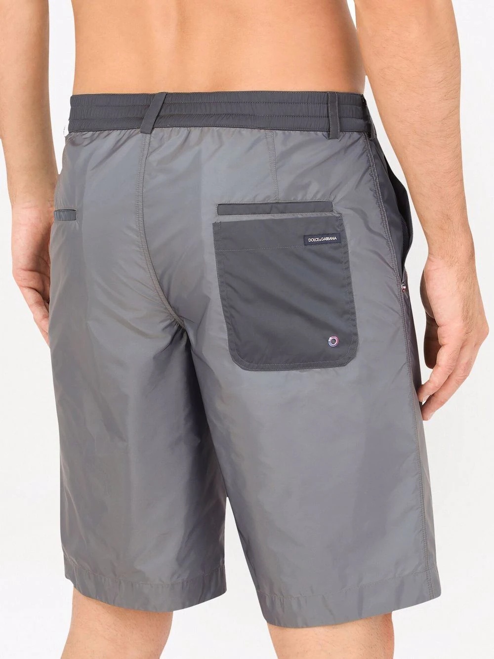 two-tone long swim shorts - 3