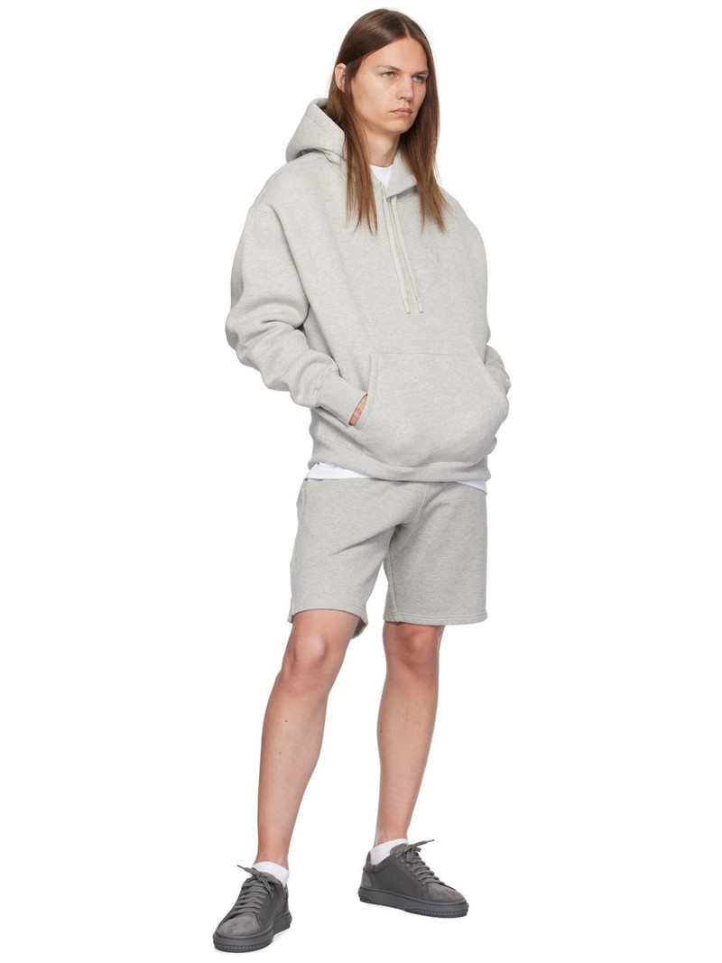 AMI Paris Gray Ami de Coeur Hoodie outlook