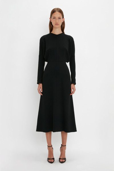 Victoria Beckham Dolman Midi Dress in Black outlook
