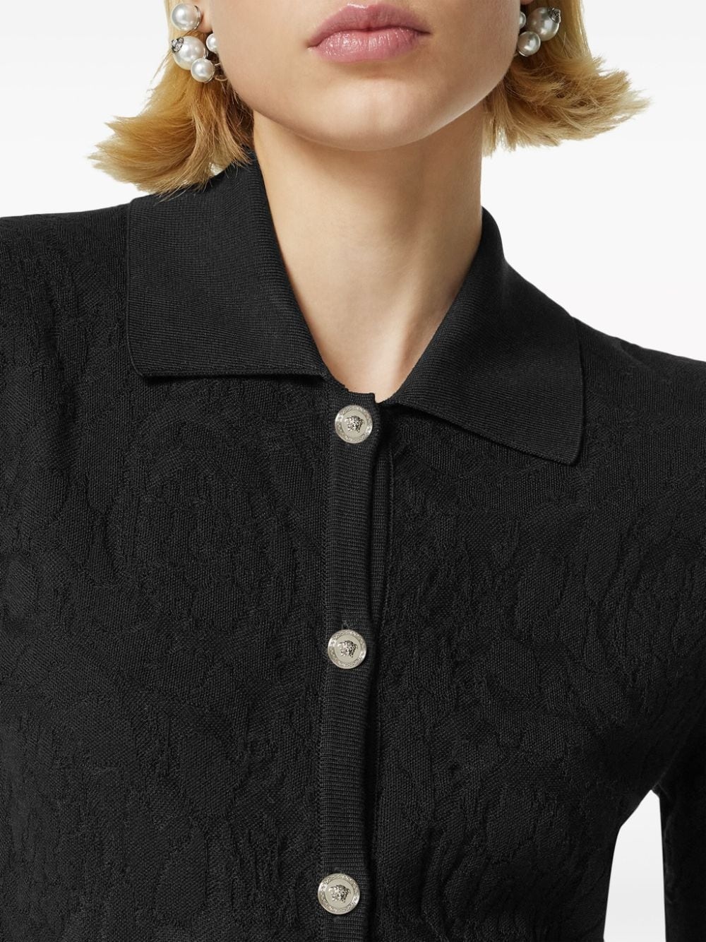 Medusa Head-buttons knitted dress - 5