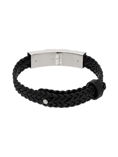 FERRAGAMO Black Braided Bracelet outlook