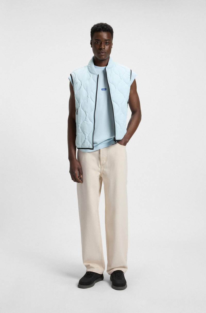 HUGO STRAIGHT-FIT JEANS IN ECRU DENIM WITH CARPENTER POCKET outlook