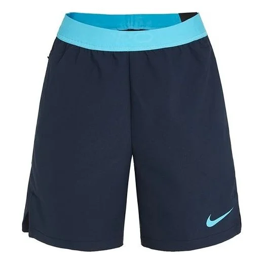Nike Pro Flex Logo Pattern Casual Sports Shorts Navy Blue Dark blue CJ1958-452 - 1