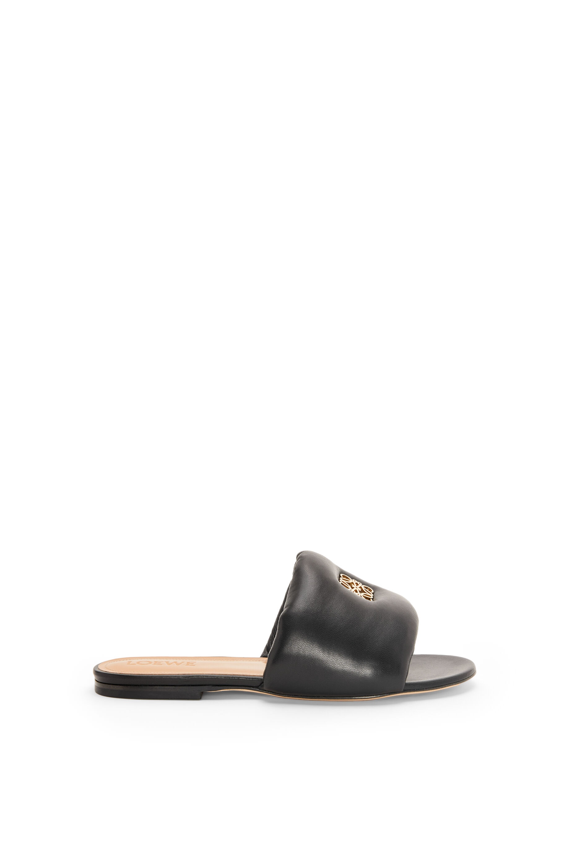 Anagram padded slide in lambskin - 1