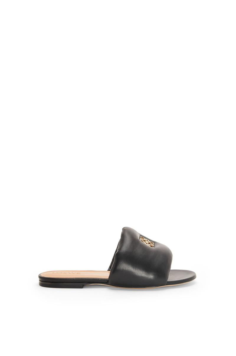 Anagram padded slide in lambskin 1