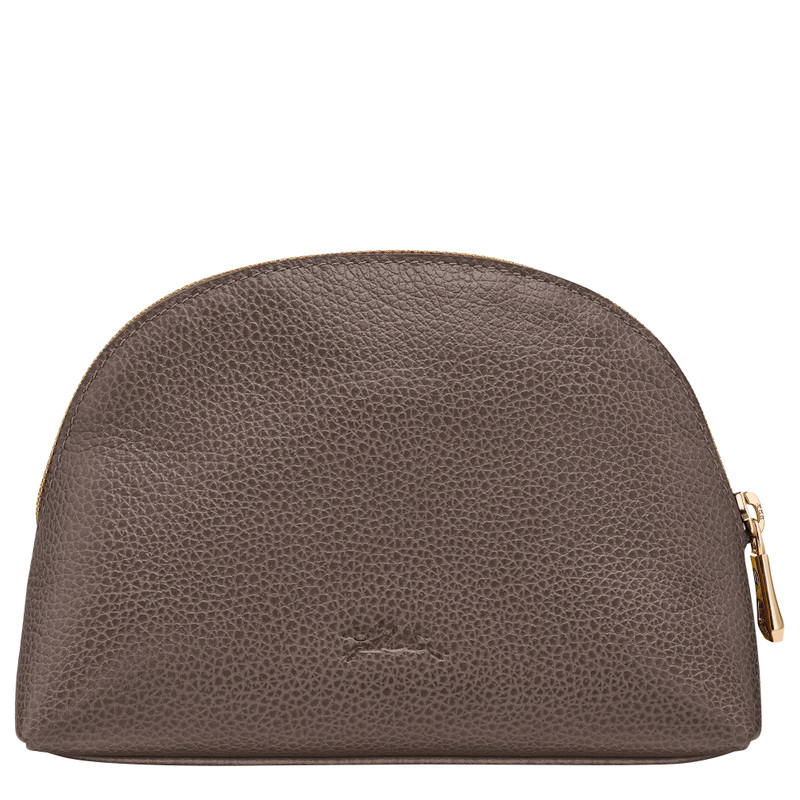 Longchamp Le Foulonné Pouch Taupe - Leather outlook