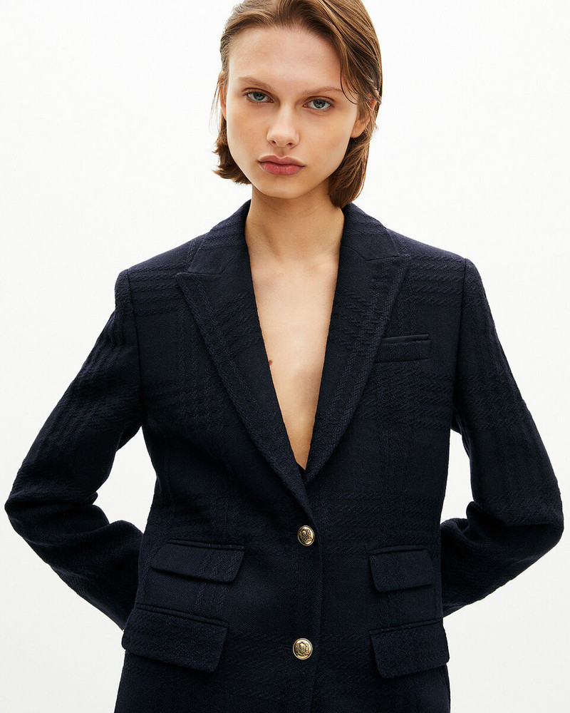 NAVY WOOL TWEED JACKET 5
