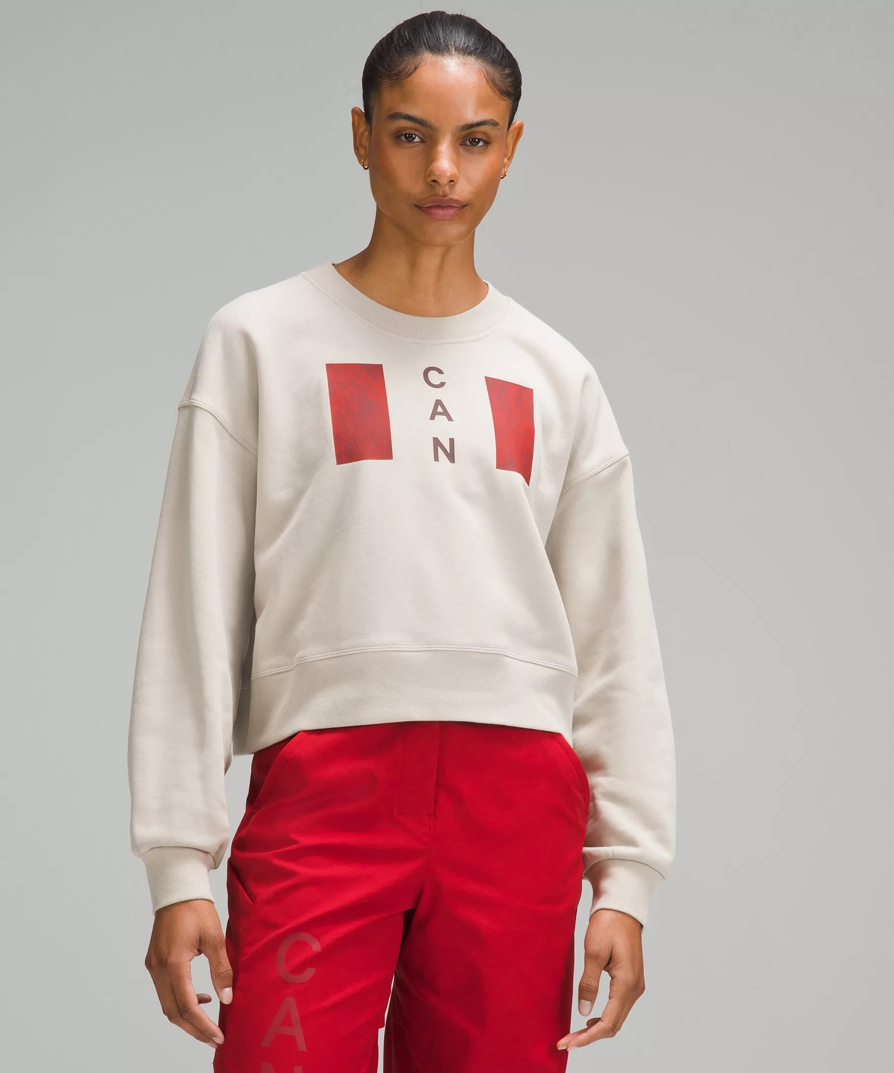 Team Canada Perfectly Oversized Cropped Crew *CPC Logo - 1