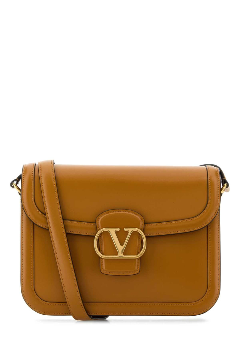 Valentino Garavani Women Camel Leather 9To5 Shoulder Bag - 1