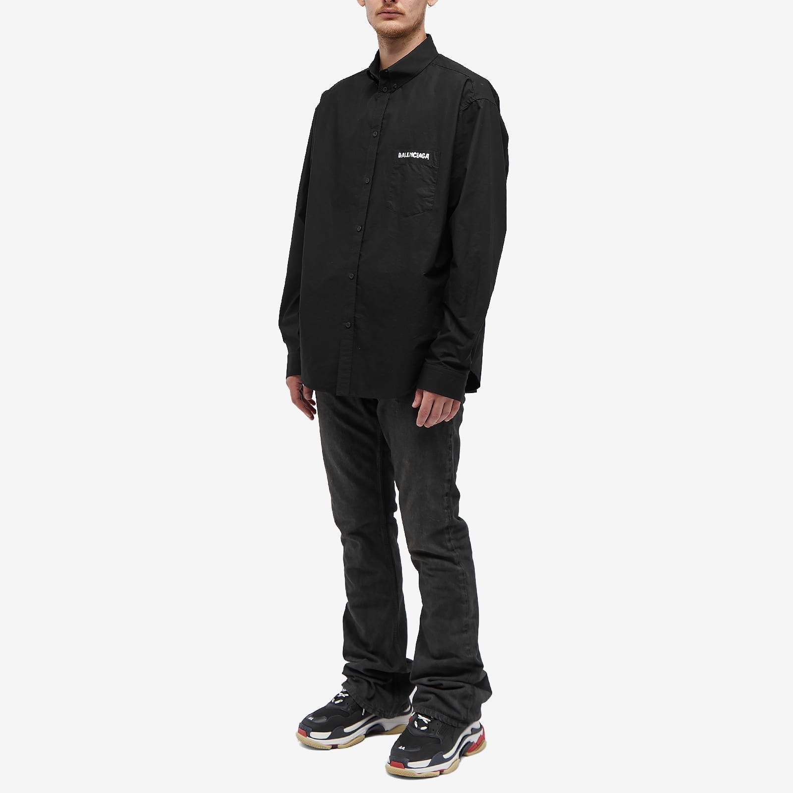 Balenciaga Small Logo Poplin Shirt - 4