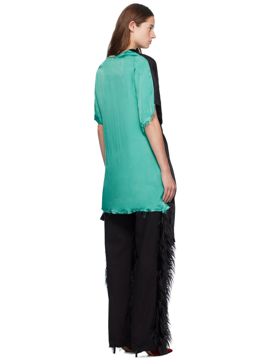 Black & Green Shadow Midi Dress - 3