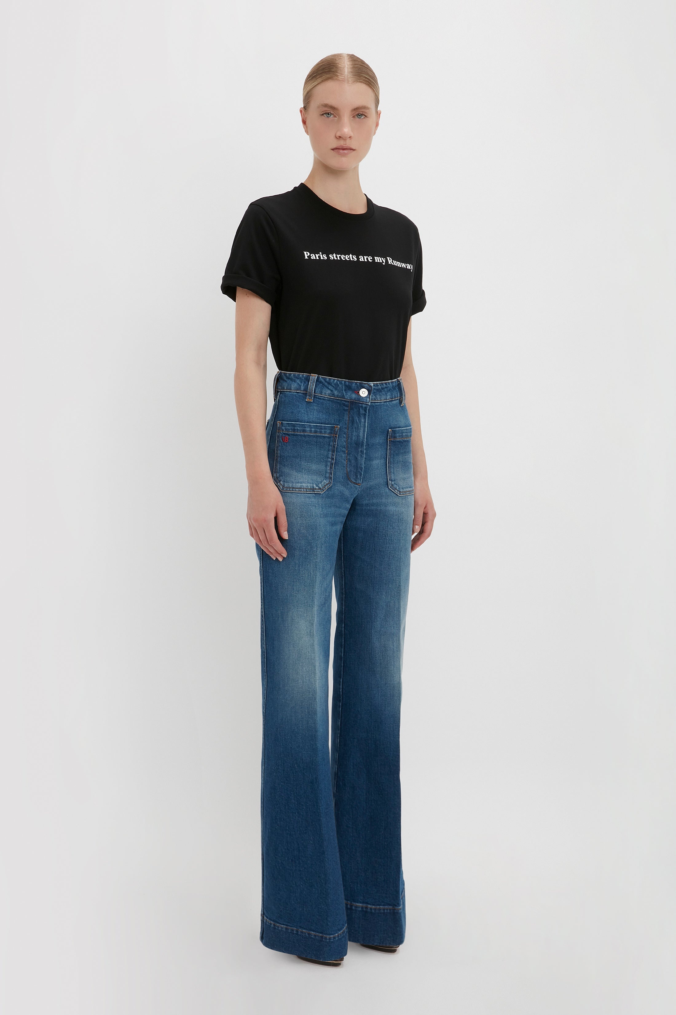 PARIS STREETS ARE MY RUNWAY T-shirt in Black - 3
