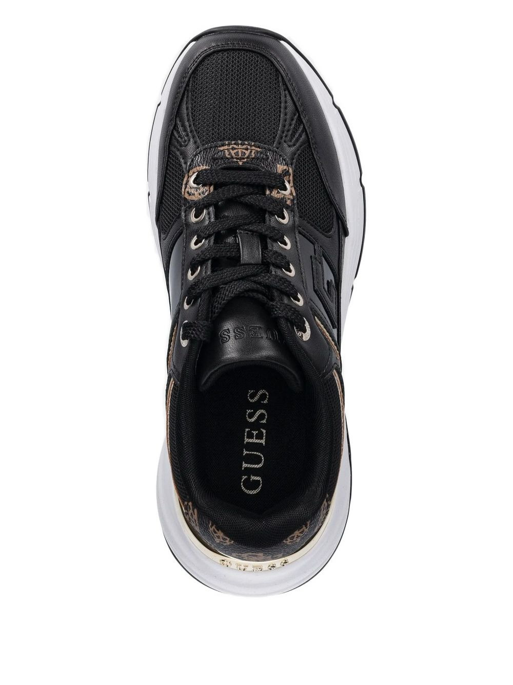 logo-plaque platform sneakers - 2