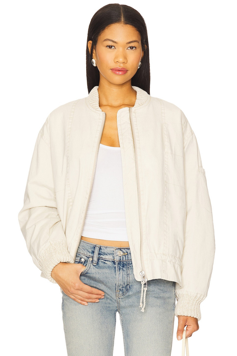 x We The Free Jax Washed Bomber In Almond Flour 1