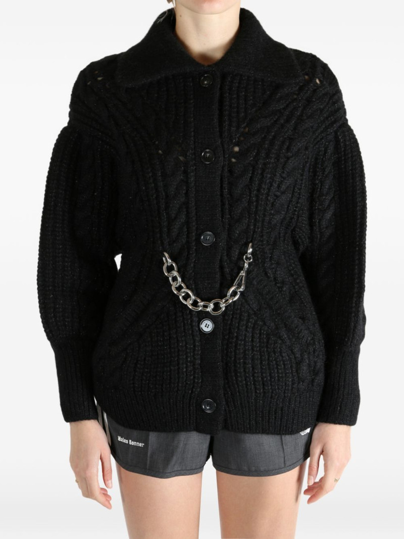 Simone Rocha chain cable-knit cardigan outlook