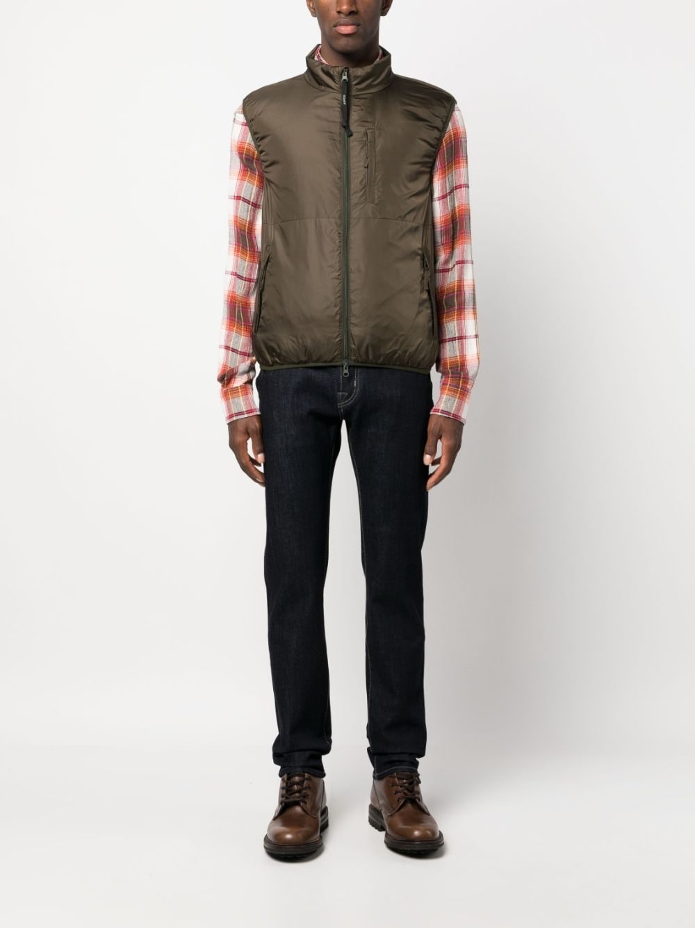 padded high-neck gillet - 2