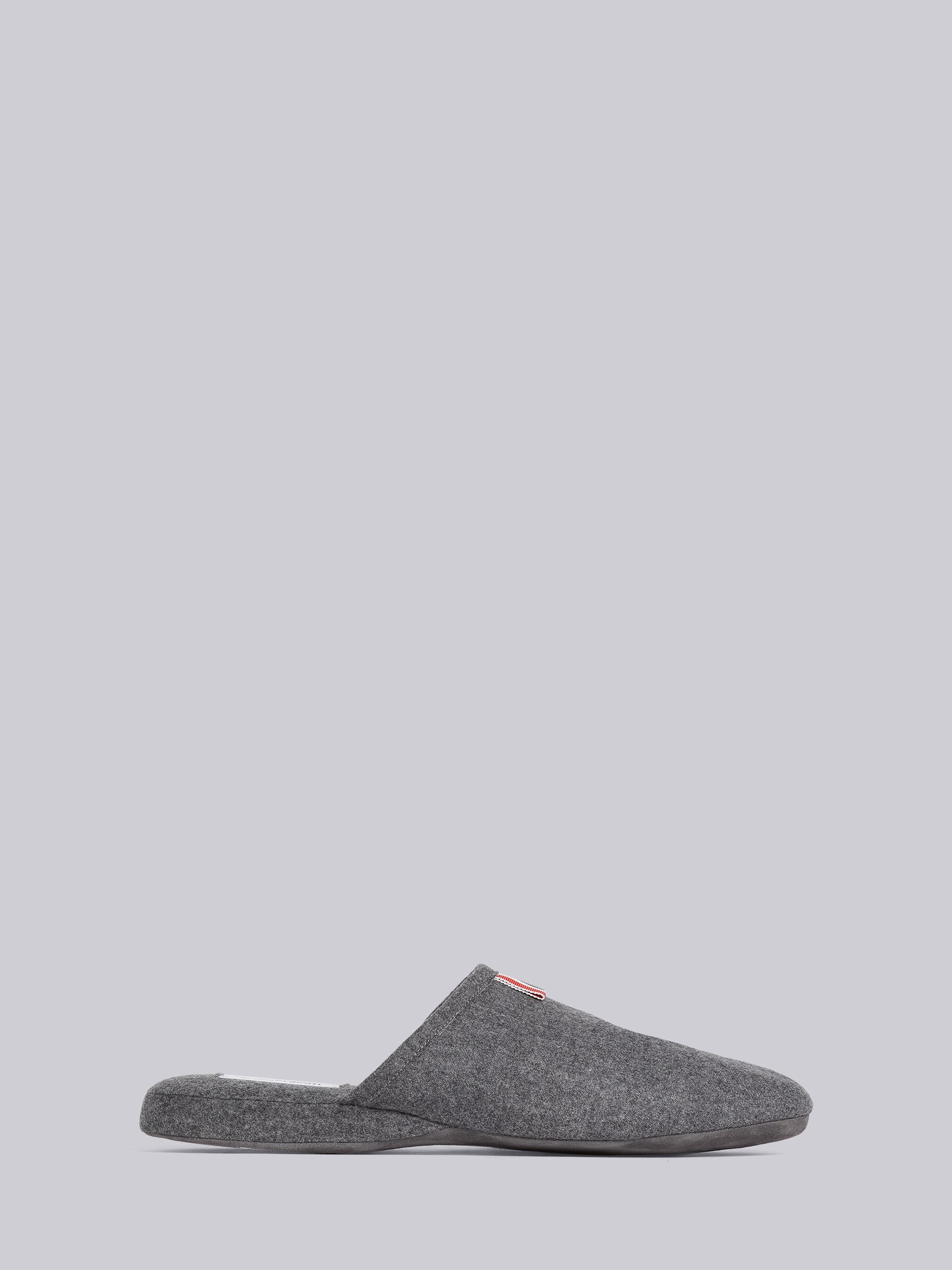 Medium Grey Wool Cashmere Tonal 4-Bar Slipper - 1