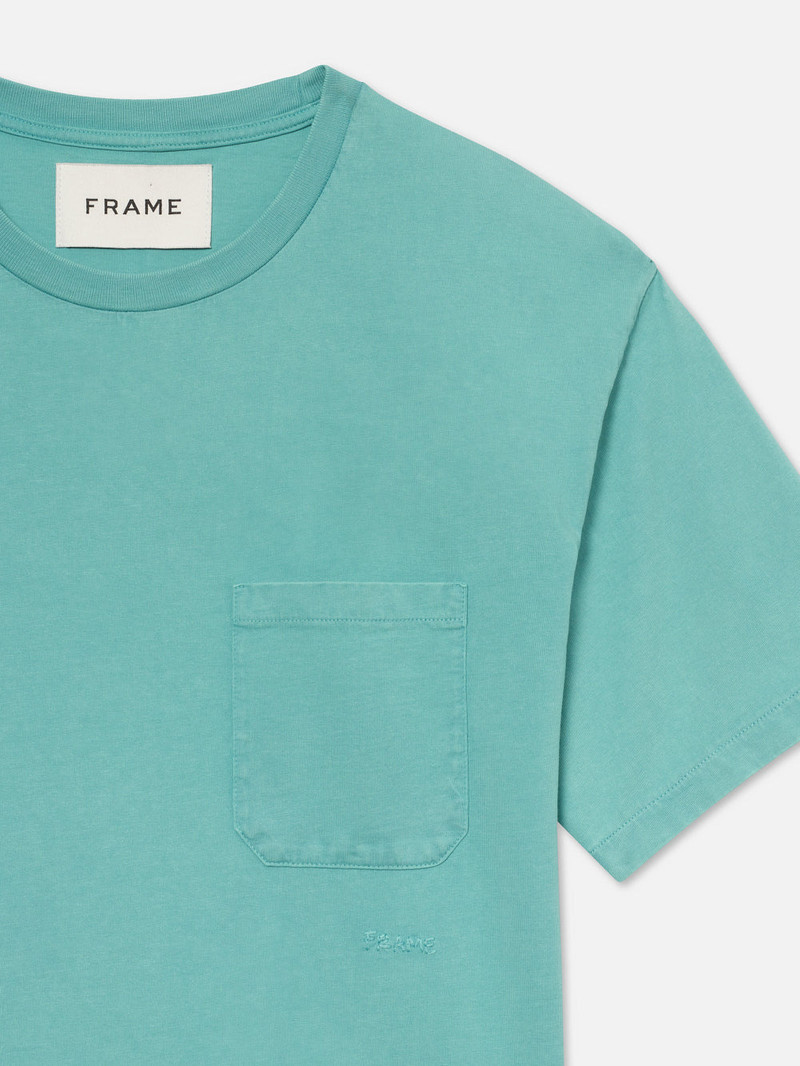 Vintage Tee in Aqua Blue 2