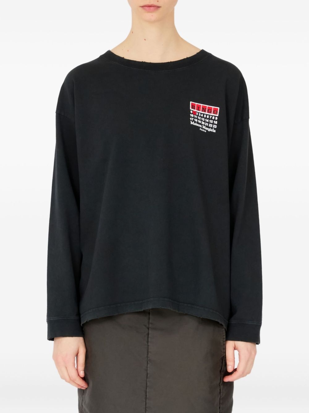 bingo-print cotton sweatshirt - 3