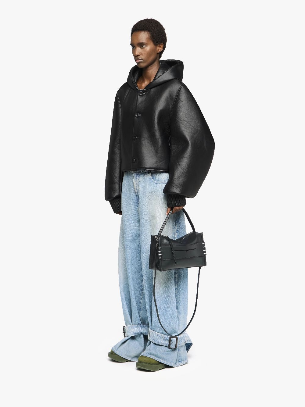 CROPPED HOODED BLOUSON JACKET - 4