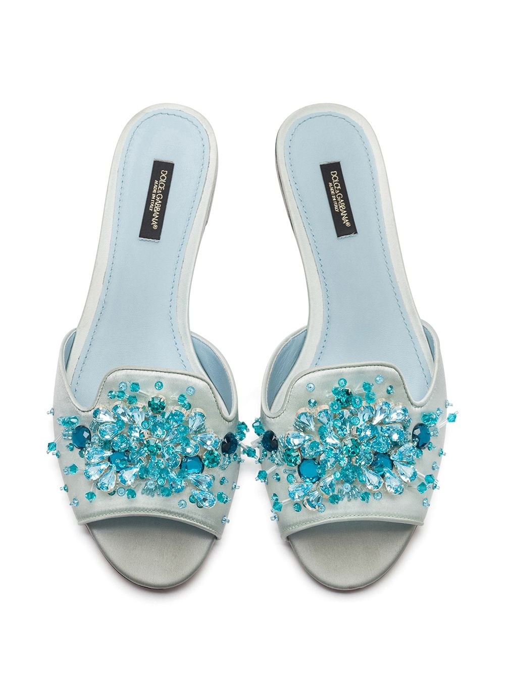 embellished silk slides - 3