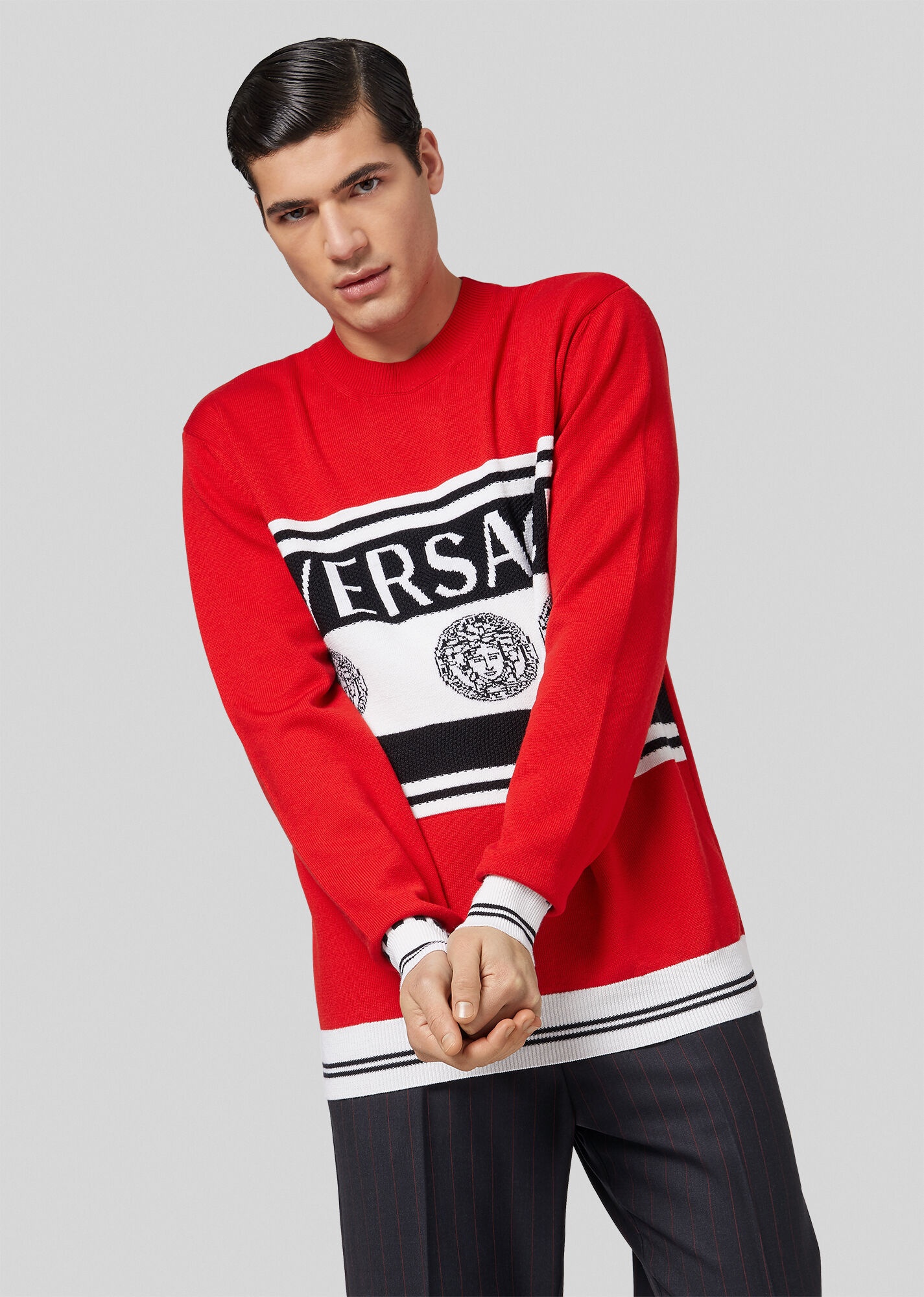 Logo Intarsia Wool Sweater - 3