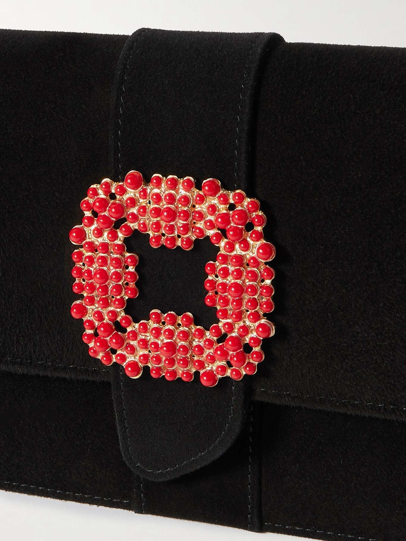 Capri embellished suede clutch Black - 4