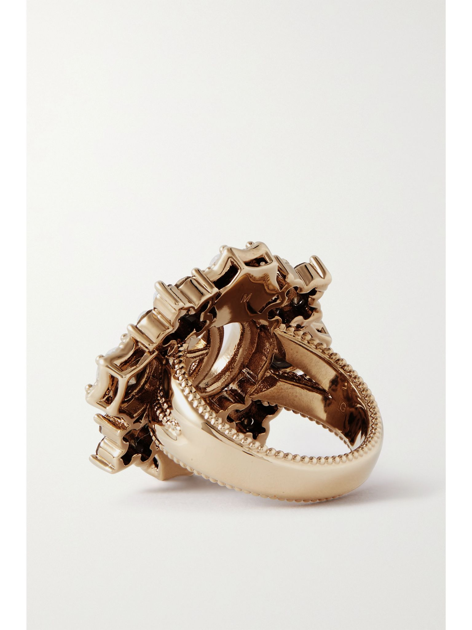 GG Marmont gold-tone crystal ring Gold - 3