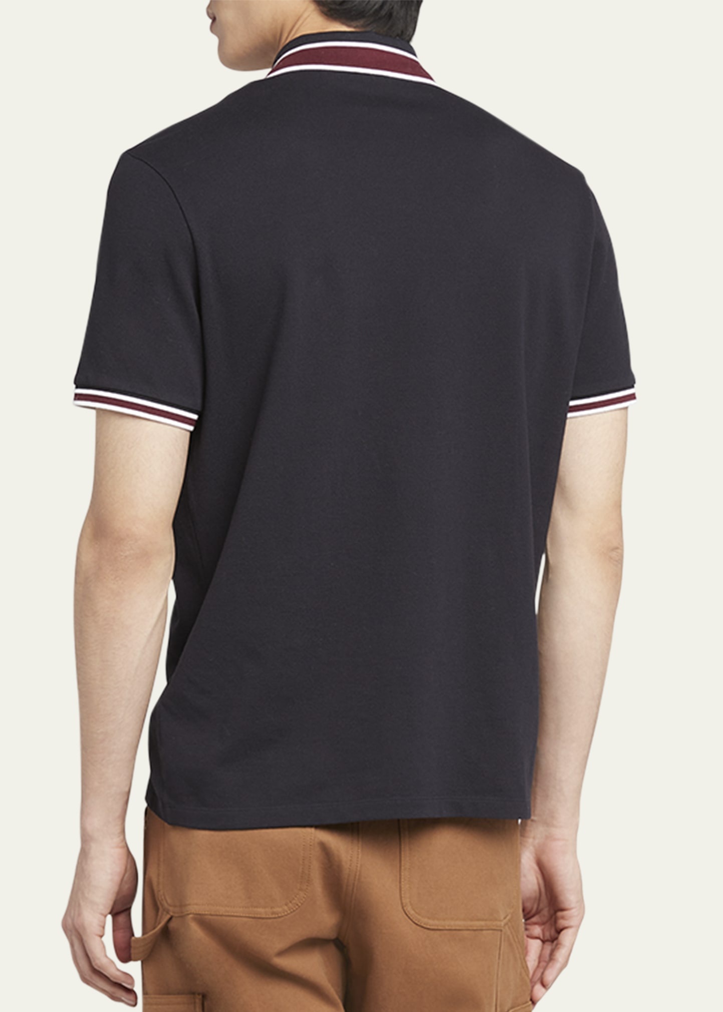 Men's Pique Stripe Polo Shirt - 3