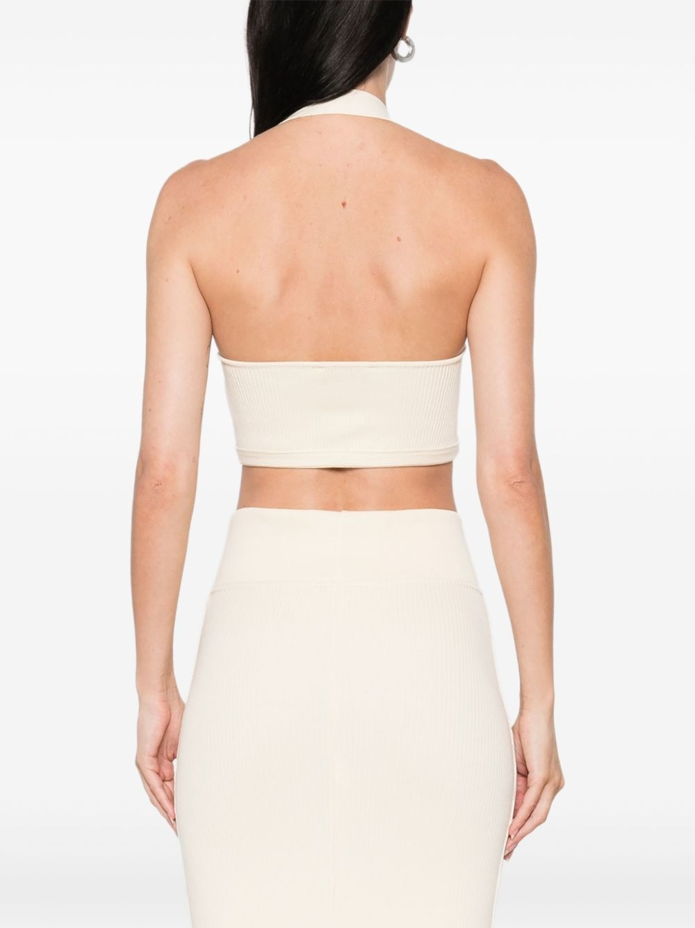 cotton halterneck top - 4