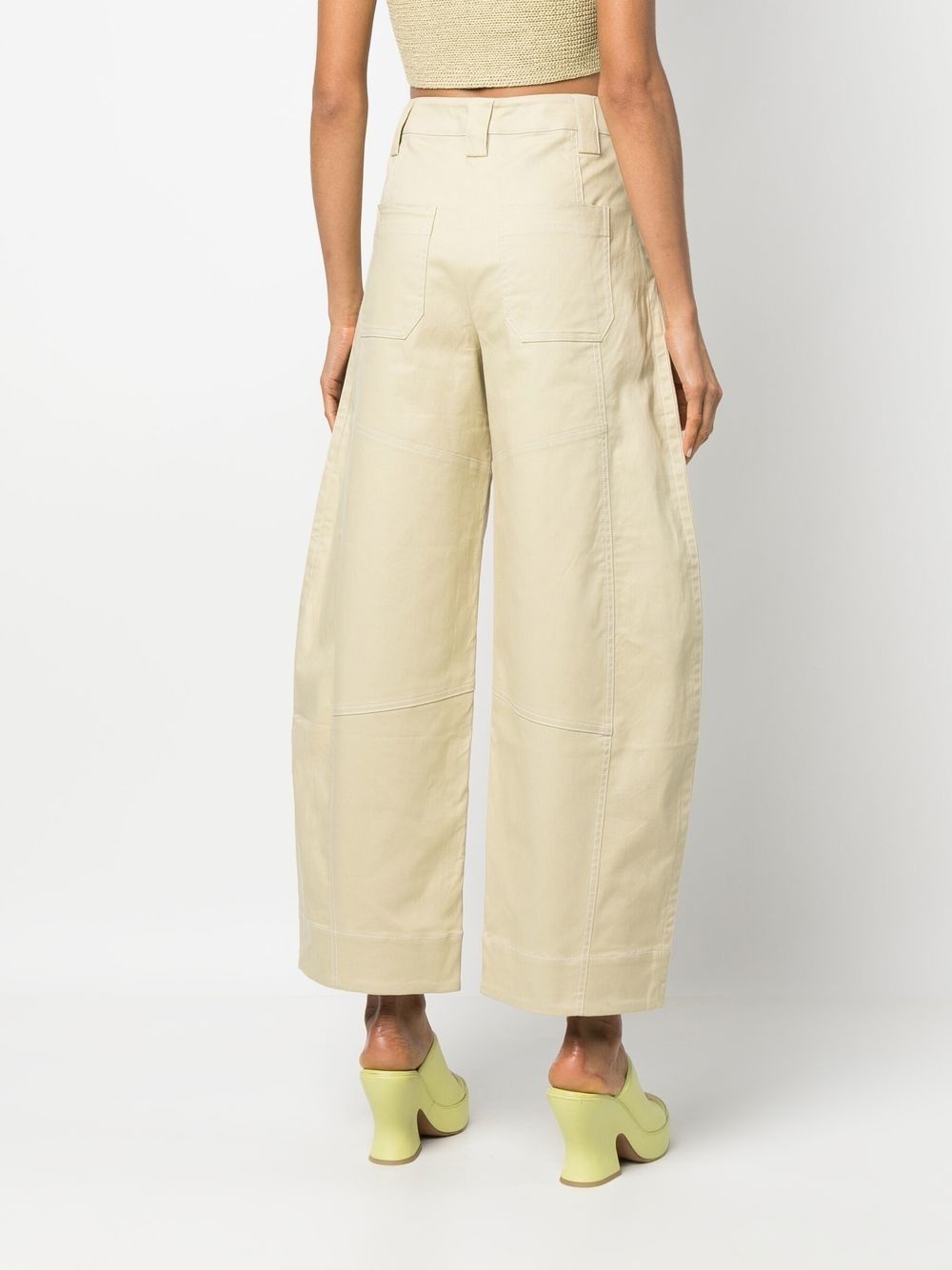tapered wide-leg trousers - 4