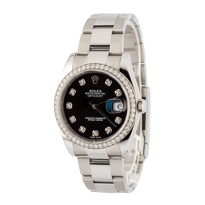 Rolex Datejust 36 Ref 116244 Black Diamond Dial - 2